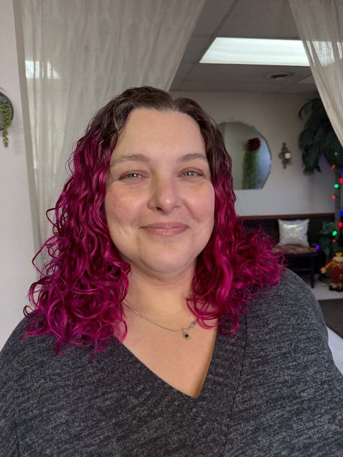 Ana R Cassano The Purple Curl Journey @Dawne’s Cutting Edge gallery image